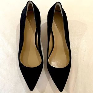 7.5 leather and suede 1 inch kiddie heels Ann Taylor shoes